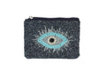 Ladies Fully Beaded EVIL EYE Theme Fashion Coin Purse