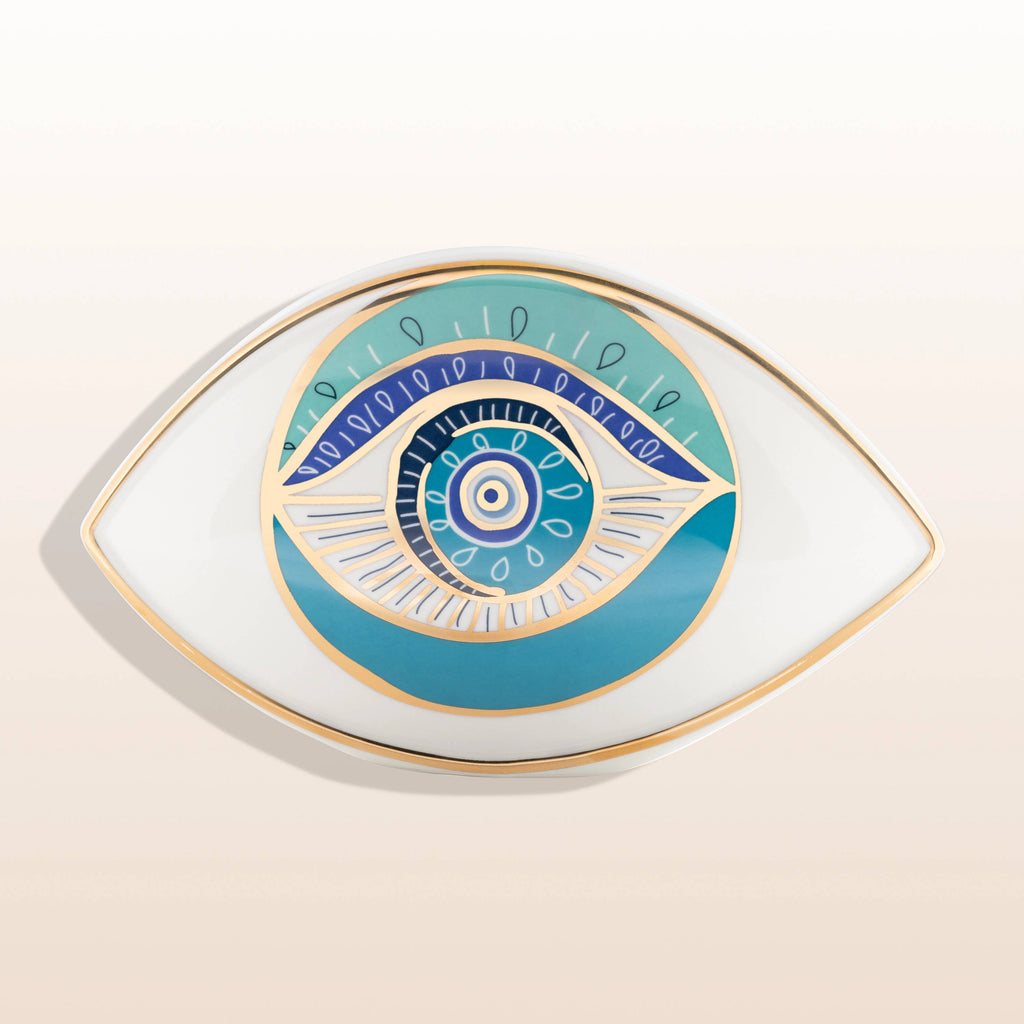 Protected with Positivity - Evil Eye Ceramic Statue