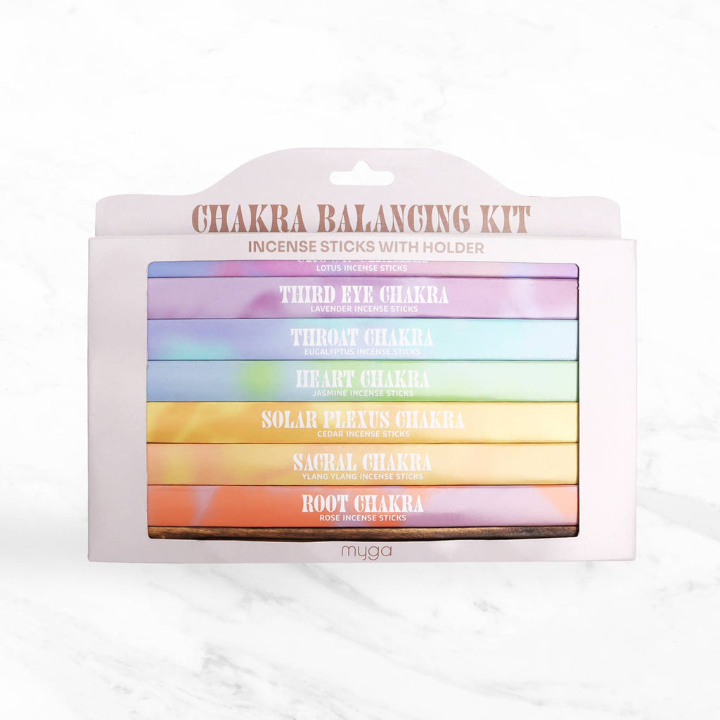 7 Chakra Incense Set (7 Packages / 10 Sticks / Incense holder)