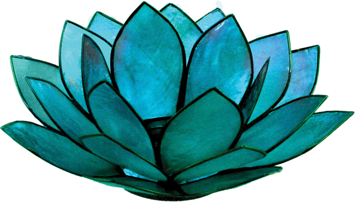 Blue Lotus Capiz Shell Tea Light Holder
