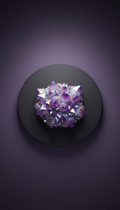 Amethyst aura crystal cluster