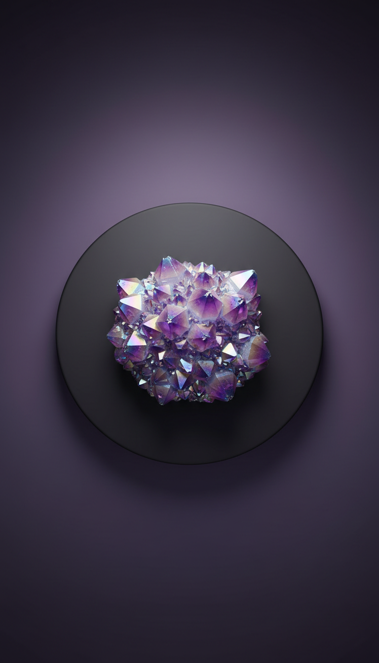 Amethyst aura crystal cluster