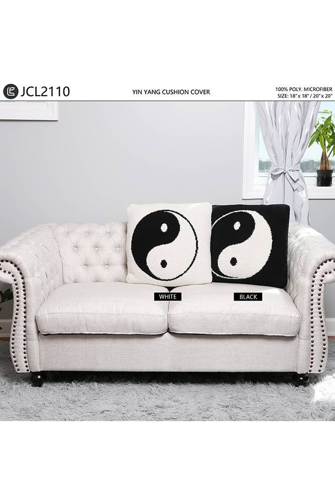Yin Yang Pattern Cushion Cover