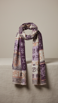 Sandstone calm scarf with spiritual motifs