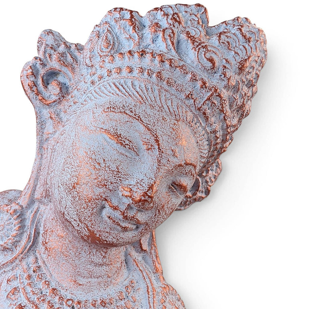 Hand-Carved Stone Tara Statue 16" High