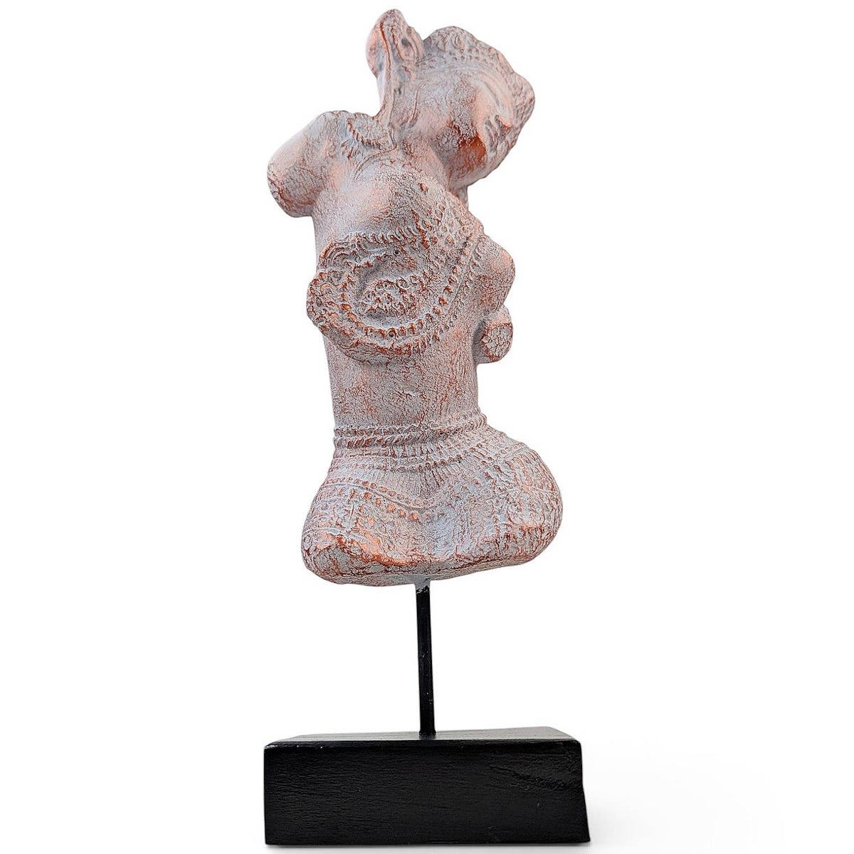 Hand-Carved Stone Tara Statue 16" High