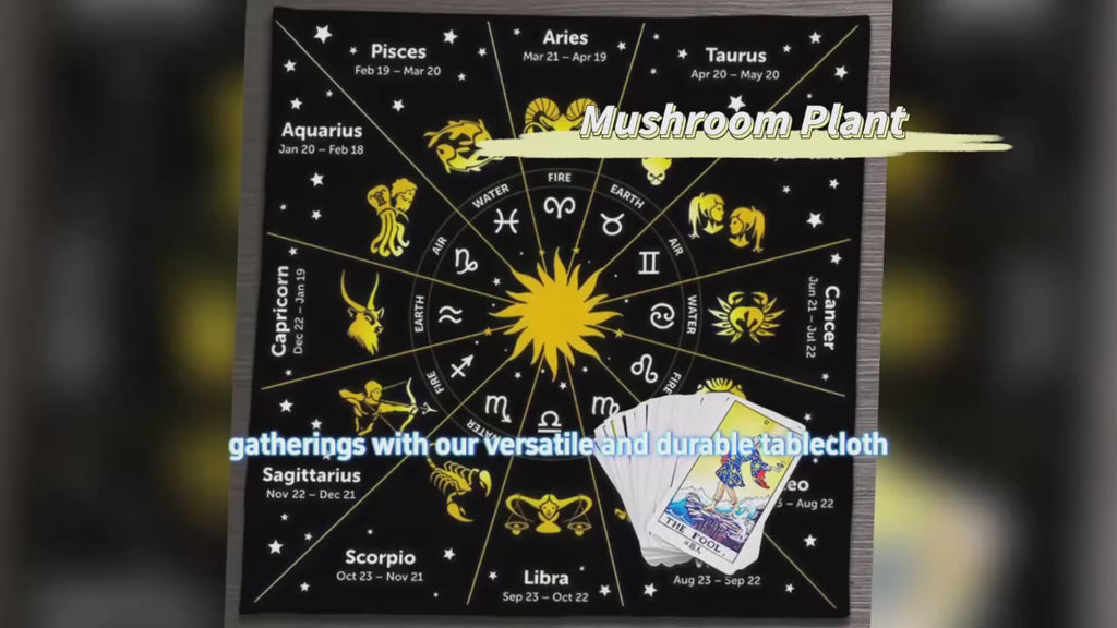 Moon Phase Floral Velvet Tarot Altar Cloth TLB1003